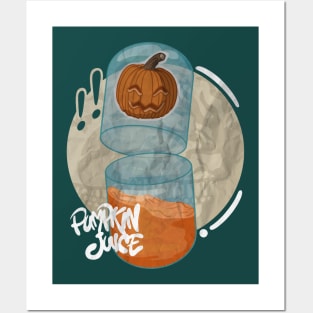 Halloween Pumpkin Juice Posters and Art